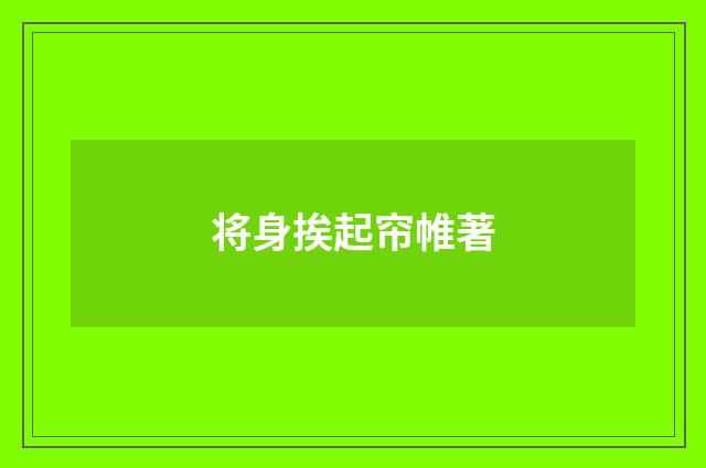 将身挨起帘帷著