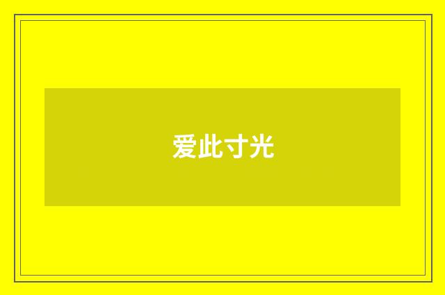 爱此寸光