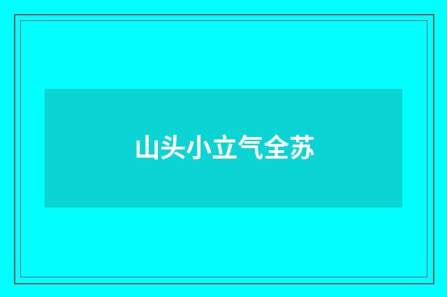山头小立气全苏