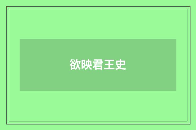 欲映君王史