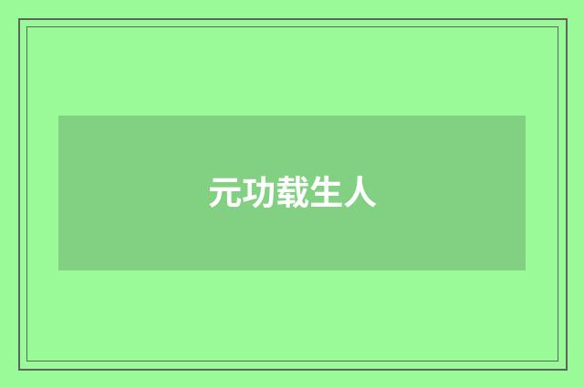 元功载生人