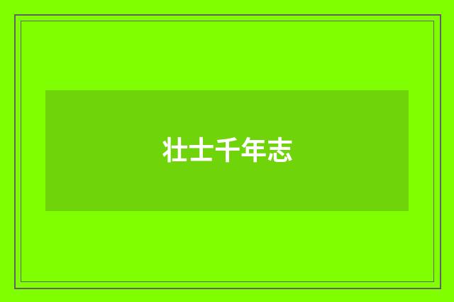 壮士千年志
