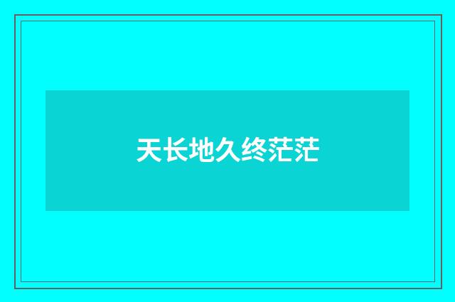 天长地久终茫茫