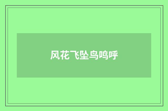 风花飞坠鸟鸣呼