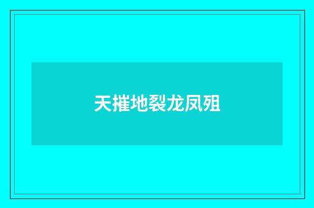 天摧地裂龙凤殂