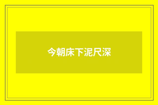 今朝床下泥尺深