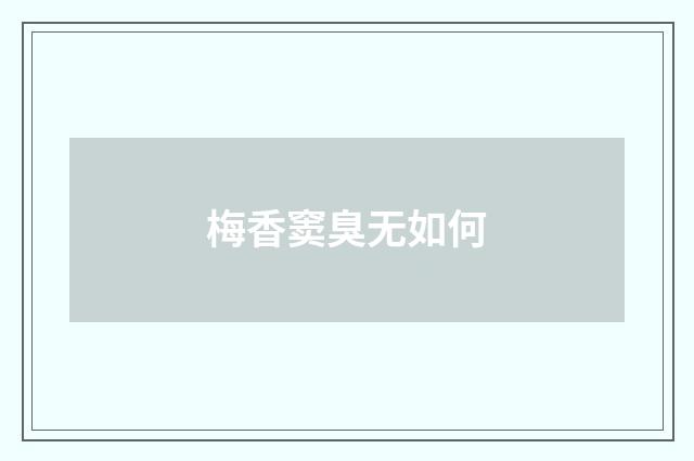 梅香窦臭无如何