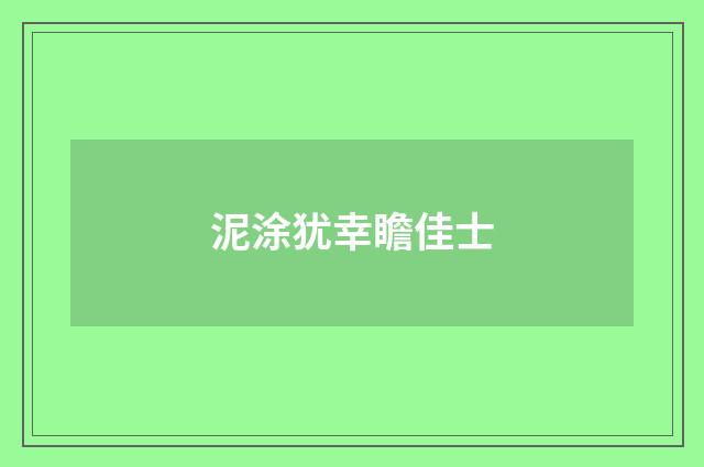 泥涂犹幸瞻佳士