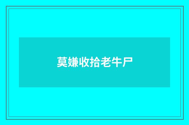 莫嫌收拾老牛尸