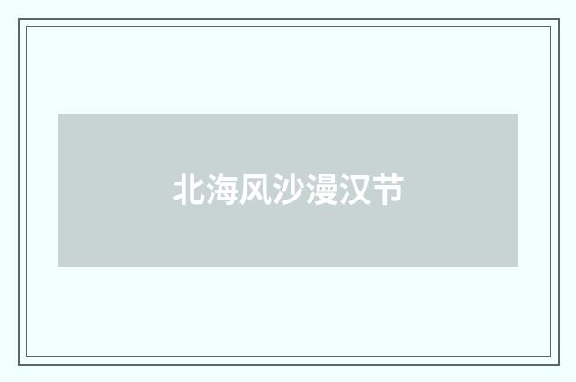 北海风沙漫汉节