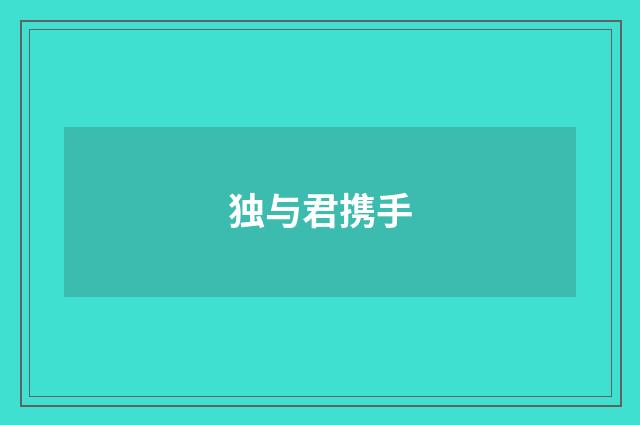 独与君携手