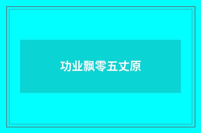 功业飘零五丈原