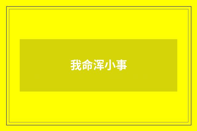 我命浑小事