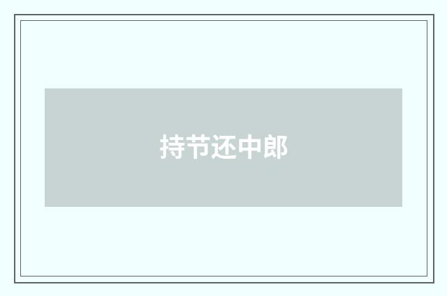 持节还中郎