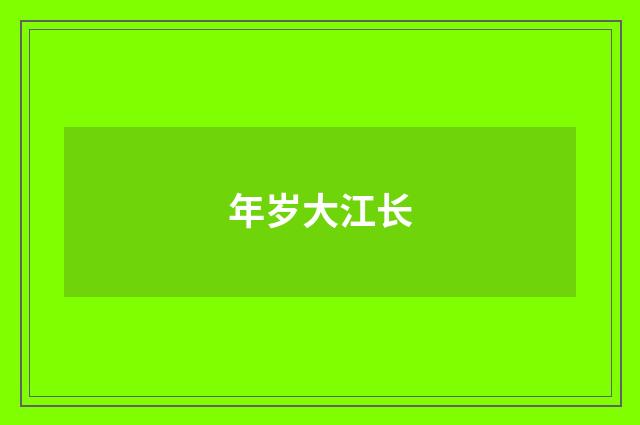 年岁大江长
