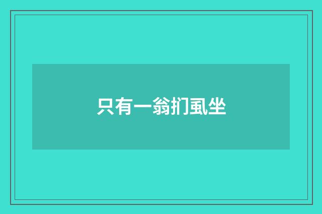 只有一翁扪虱坐