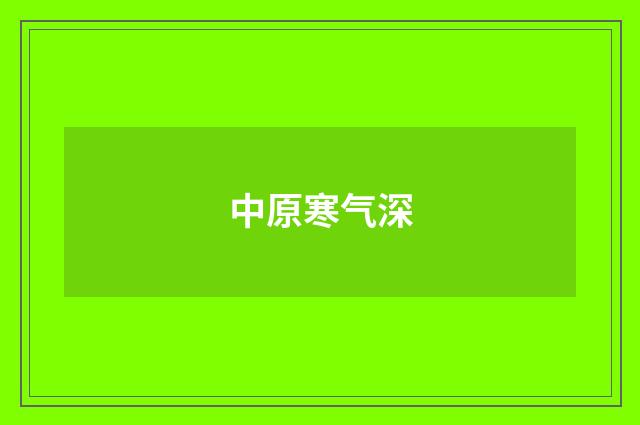 中原寒气深