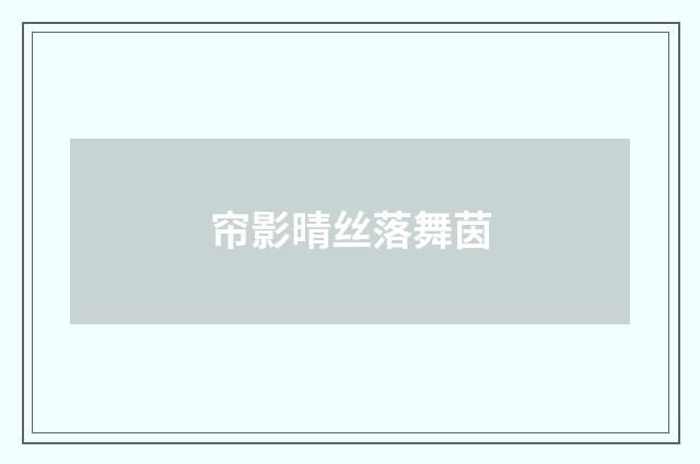 帘影晴丝落舞茵