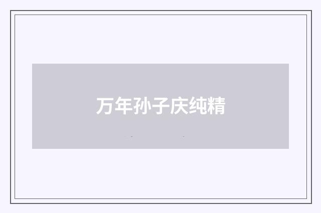 万年孙子庆纯精