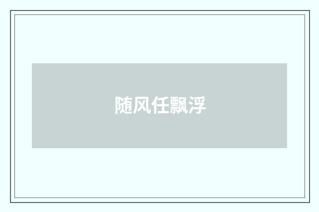 随风任飘浮