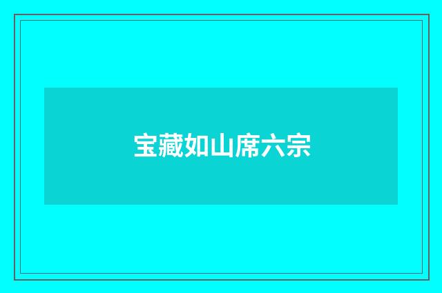 宝藏如山席六宗