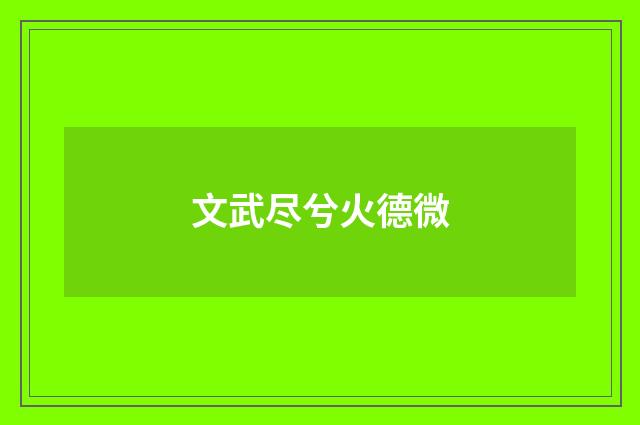 文武尽兮火德微