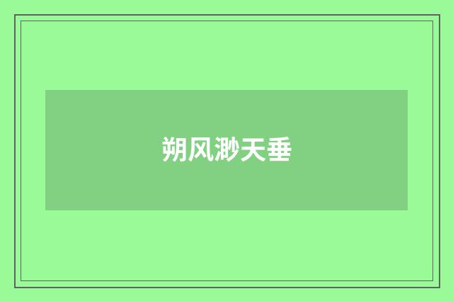 朔风渺天垂