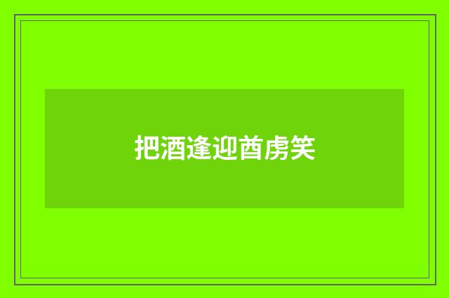 把酒逢迎酋虏笑