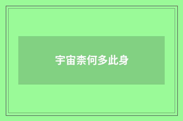 宇宙柰何多此身