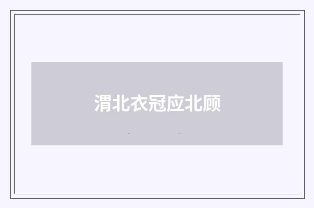 渭北衣冠应北顾