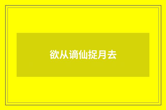 欲从谪仙捉月去