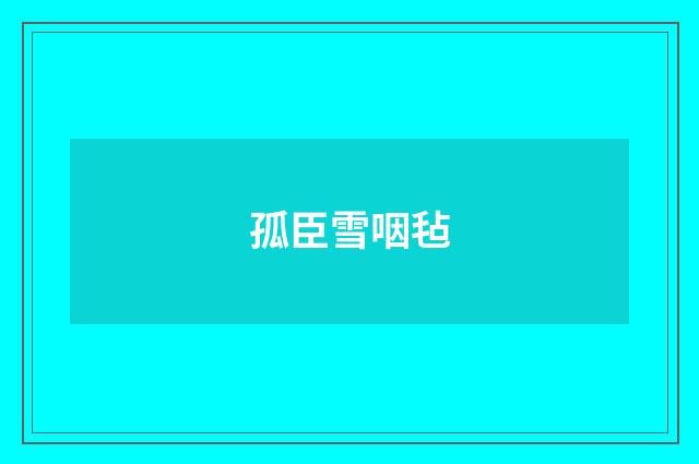 孤臣雪咽毡