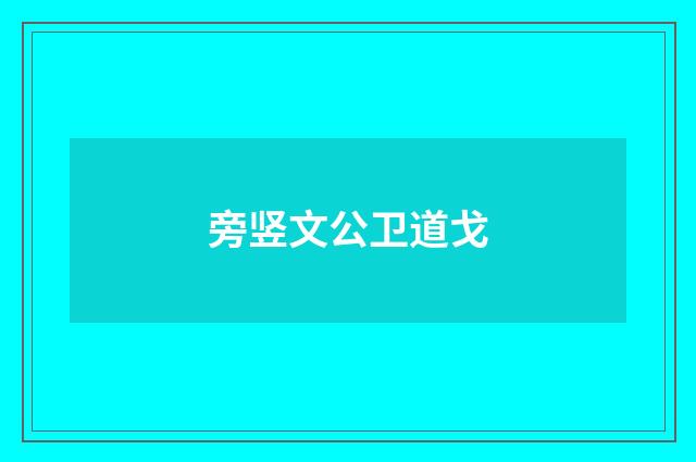 旁竖文公卫道戈