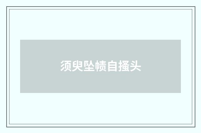 须臾坠帻自搔头