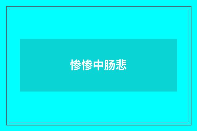 惨惨中肠悲