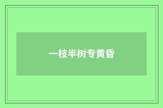 一枝半树专黄昏