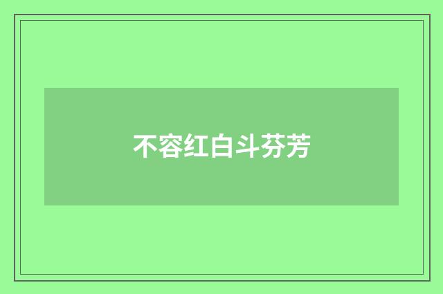 不容红白斗芬芳