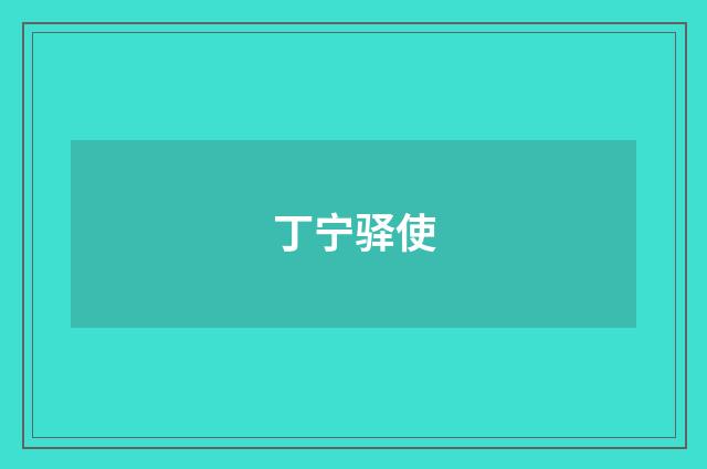 丁宁驿使