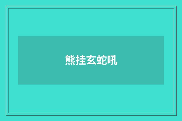 熊挂玄蛇吼