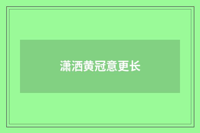 潇洒黄冠意更长