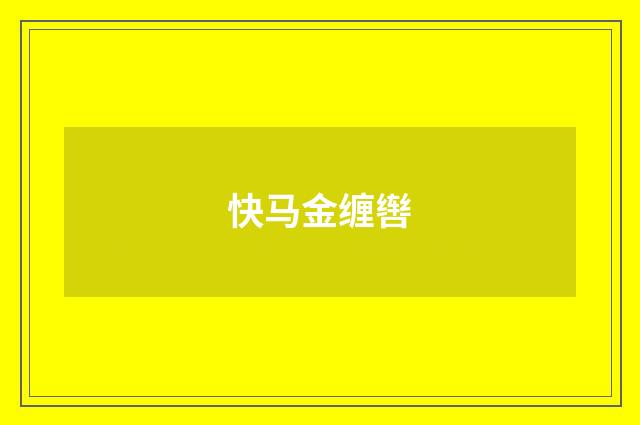快马金缠辔