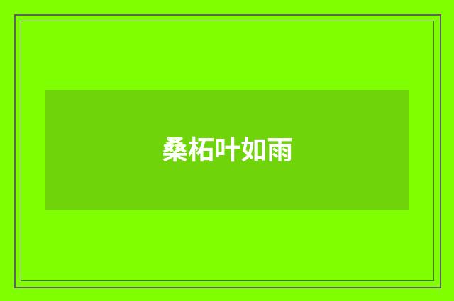 桑柘叶如雨