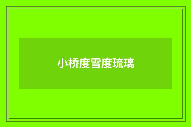小桥度雪度琉璃