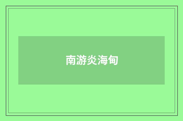 南游炎海甸