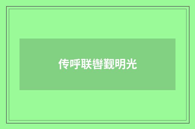 传呼联辔觐明光