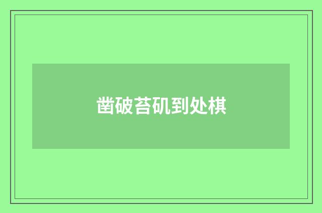凿破苔矶到处棋
