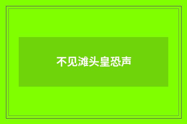 不见滩头皇恐声
