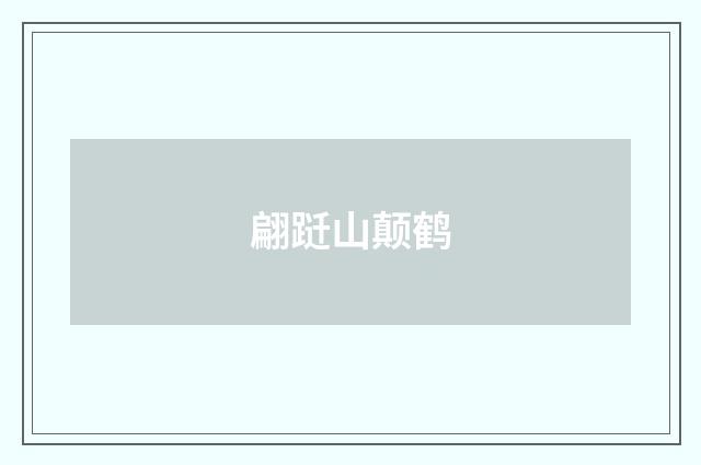 翩跹山颠鹤
