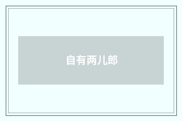 自有两儿郎