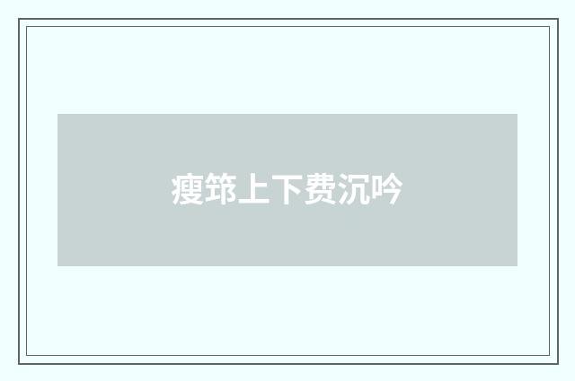 瘦筇上下费沉吟